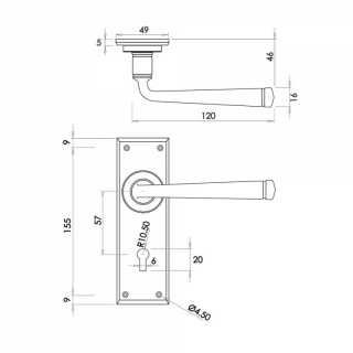 Ludlow Lever Lock Set